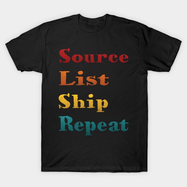 Source List Ship Repeat T-Shirt by jw608